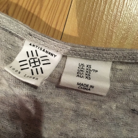 Artisan Ny French Bull Dog Print Tank Sz Xs linen - Picture 4 of 8